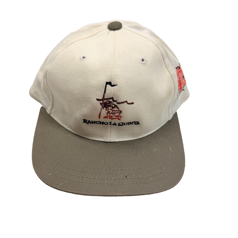 Vintage Embroidered Golf Hat “The Skins Game, Rancho La Quinta” White and Gray